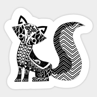 wild fox ecopop pattern in boho chic style Sticker